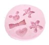 Цвете панделка папионка мини маус сърце силиконов молд форма фондан декор 