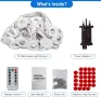 Коледни лампички Tacobey 15 м 36LED, дистанционно, 8 режима, таймер, водоустойчиви - топло бяло, снимка 7