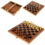 Шах и табла дървен 40см, снимка 1 - Шах и табла - 19214352