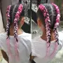 💜Детски Боксьорски Плитки 💜 Екстеншъни Ариел Къдрици Бохо Плитки Африкански Сенегалски Туистъри , снимка 1