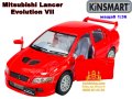 Mitsubishi Lancer Evolution VII мащабен модел 1:36 KiNSMART, снимка 4