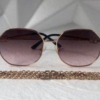 Valentino дамски слънчеви очила Осмоъгълник с верижка синджир, снимка 7 - Слънчеви и диоптрични очила - 41775475