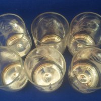 Руски кристални чашки за концентрат с метално дъно , снимка 4 - Чаши - 41364553