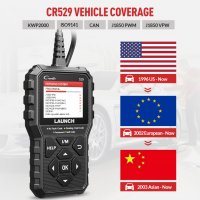 Автодиагностичен скенер Launch Creader CR529 Четец на кодове OBD2 Автодиагностика кодочетец, снимка 7 - Аксесоари и консумативи - 35983859