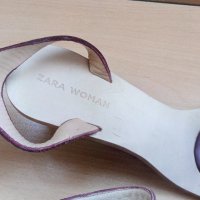 Дамски сандали Zara, естествена кожа, снимка 6 - Сандали - 41578022