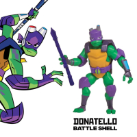 Оригинална eкшън фигурка Костенурките Нинджа Rise of the TMNT Donatello с отваряща черупка /Донатело, снимка 3 - Фигурки - 44742085