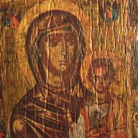 † Стара православна ръчно рисувана икона Житие на Дева Мария, Света Богородица , снимка 1 - Икони - 35745184