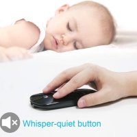 Bluetooth мишка FENIFOX, супер тънка и безшумна, акумулаторна, Slim Mini Whisper-Quiet Flat Portable, снимка 3 - Клавиатури и мишки - 41596731
