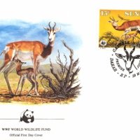 Сенегал 1986 - 4 броя FDC Комплектна серия - WWF, снимка 1 - Филателия - 38618823