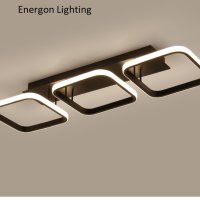 Луксозна LED лампа висок клас плафон димируема три цвята три елемента, снимка 3 - Лампи за таван - 41669803