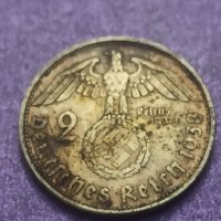 2 Марки 1938 г сребро Трети Райх , снимка 1 - Нумизматика и бонистика - 41538119