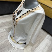 Дамска блуза/ бяла / с декорация , снимка 3 - Блузи с дълъг ръкав и пуловери - 38979146