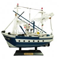 Кораб, Рибарска лодка, Дървена, 25х25 см, снимка 2 - Морски сувенири - 39039384