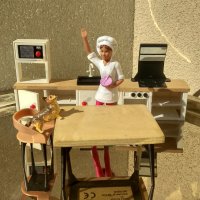 MasterChef , Barbie с обзавеждане от кухня, спалня и баня. , снимка 1 - Кукли - 42563361
