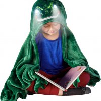 Детско одеяло пелерина с LED светещи очи Еднорог/Динозавър, снимка 2 - Спално бельо и завивки - 38618034