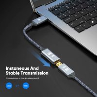 4K DP DisplayPort към HDMI мъжки към женски преобразувател, позлатен, 30 см, снимка 4 - Кабели и адаптери - 39260478