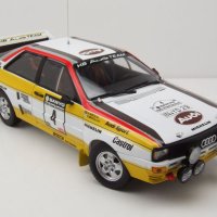 Audi Quattro A2 #4 San Remo Rallye New Zealand 1984 Mikkola Hertz -мащаб 1:18 на Sun Star, снимка 10 - Колекции - 42267869