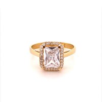 Златен дамски пръстен 2,36гр. размер:55 14кр. проба:585 модел:16509-5, снимка 1 - Пръстени - 40769813