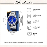 Комплект Дамски моден кварцов часовник Айфеловата кула + бижута, снимка 9 - Дамски - 44589282
