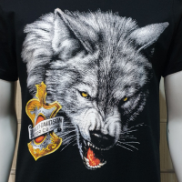 Нова мъжка тениска с дигитален печат HARLEY DAVIDSON -Вълк (Wolf), снимка 2 - Тениски - 36178161