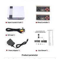 NES620 Video Game Console AV2.4G,игрова конзола 640 игри без повторения+2 безжични джойстка, снимка 10 - Други игри и конзоли - 41081500