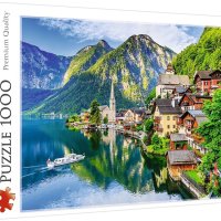 Пъзел Trefl Пейзаж Халщат, Австрия 1000 части , снимка 2 - Игри и пъзели - 42081411