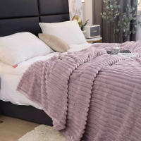 Поларено одеяло - Розово 200x230, снимка 5 - Олекотени завивки и одеяла - 44810202