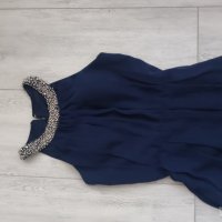 Дълга официална бална рокля в тъмно синьо, снимка 4 - Рокли - 40386041