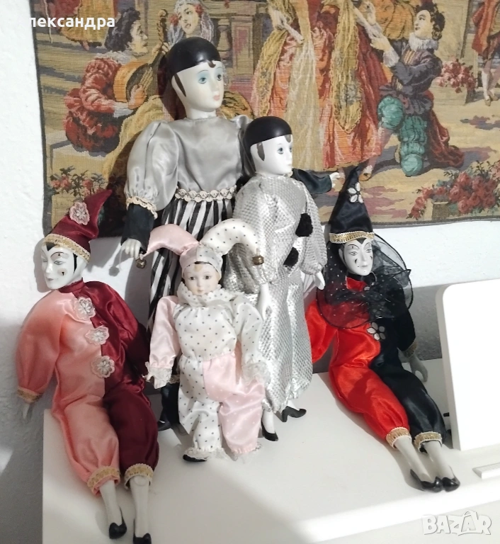 Колекция кукли  "Арлекин" от порцелан, снимка 1