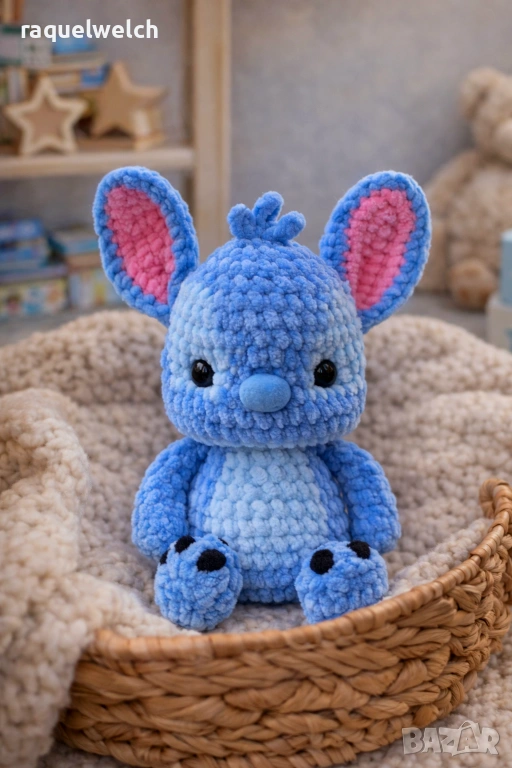 Ръчно Изплетен Стич "Амигуруми", снимка 1