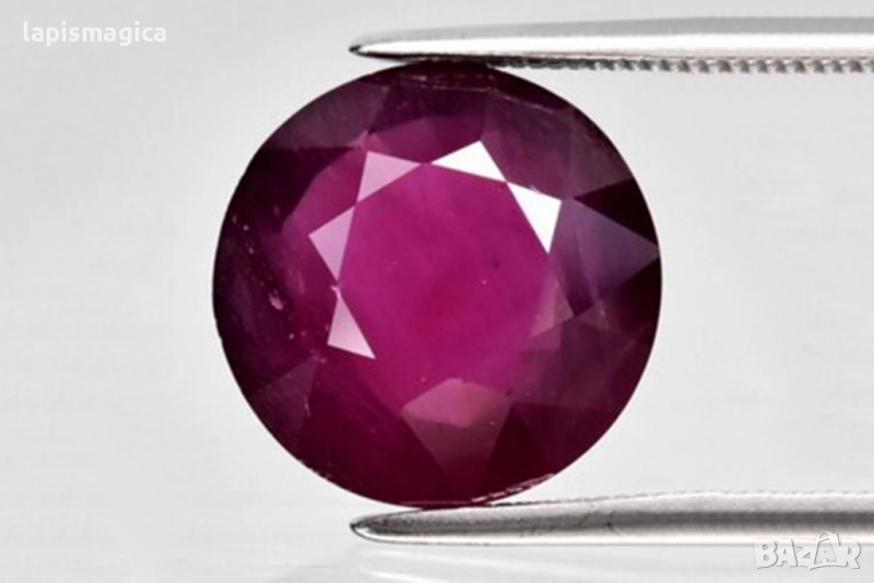 Родолит Гранат 5.31ct 11.5mm кръгла шлифовка, снимка 1