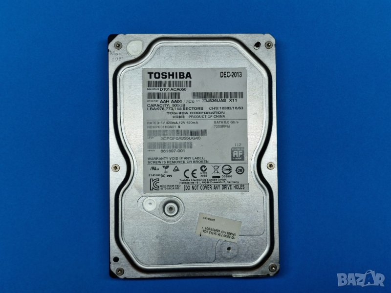 хард диск камери 500GB DVR или PC тествани Toshiba DT01ACA50, снимка 1