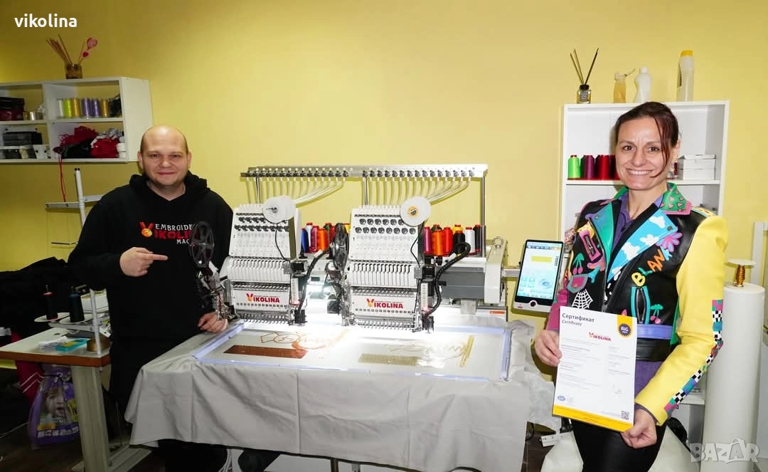 Двуглава машина за Бродерия 500мм х 400 мм със сертификат и патент, снимка 1