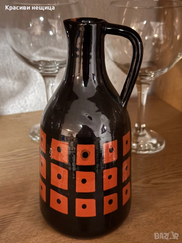 Стара керамична кана или ваза, снимка 1