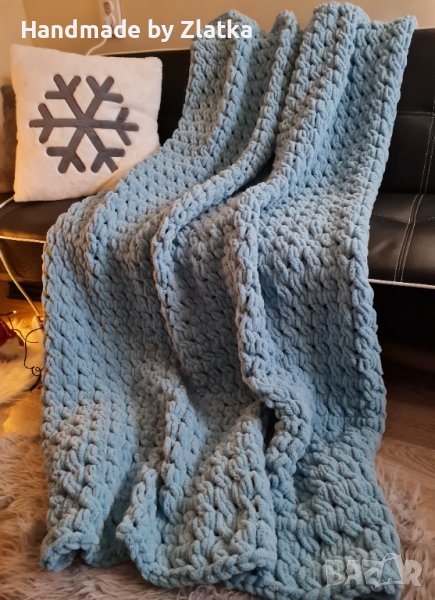 Ръчно плетено  одеяло Alize puffy , снимка 1
