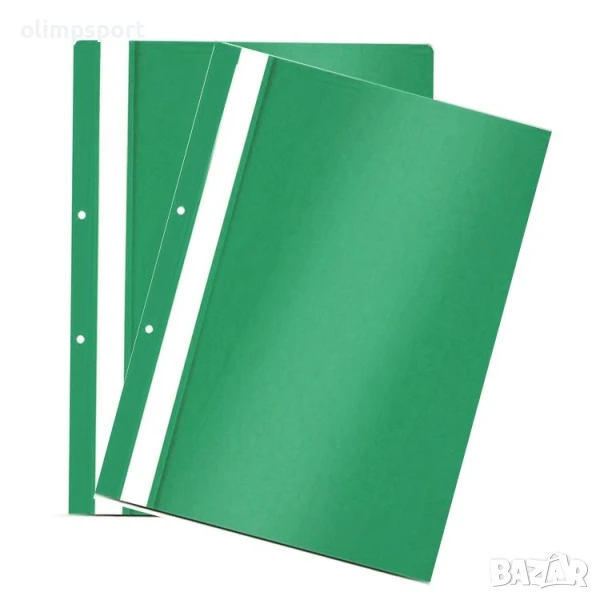 Папка PVC А4, с прозрачно лице, с машинка, с перфорация. Различни цветове, снимка 1