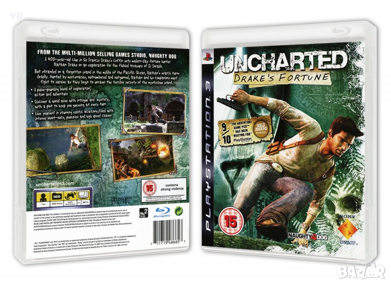 Най-добрата серия Uncharted Drake’s Fortune Оригинална Игра за Плейстейшън 3, PSN ЛИЧНА КОЛЕКЦИЯ PS3, снимка 1