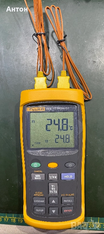 FLUKE 54 II контактен цифров термометър с 2 сонди - НОВ, снимка 1