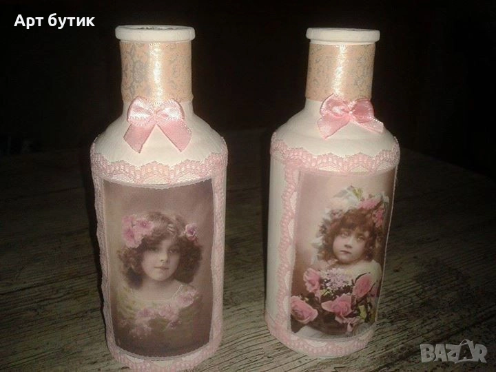 Бутилки за ракия с ретро ангели, снимка 1
