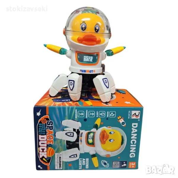 Танцуваща космическа патица - интерактивна играчка със светлини и музика, снимка 1