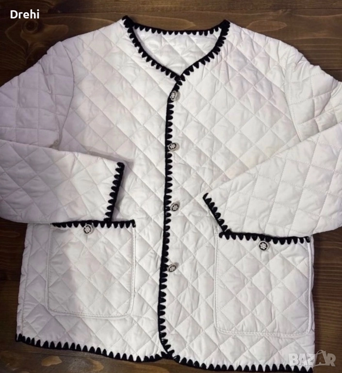 Бяло яке с два джоба размер М , снимка 1