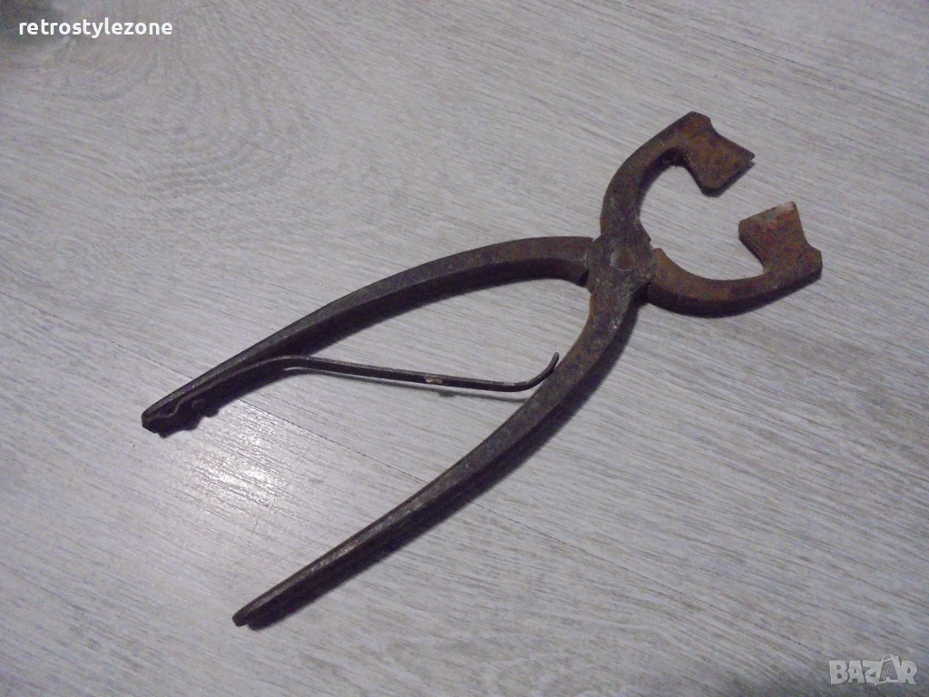 № 8438  Старинен железен инструмент – клещи / щипки  , снимка 1
