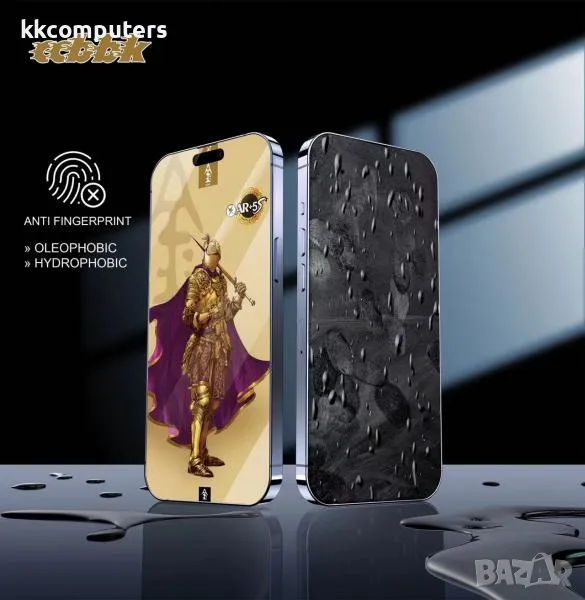 Стъклен screen protector Five Warriors за iPhone 14 Pro Max 6.7 / Черен / Баркод : 2403400, снимка 1