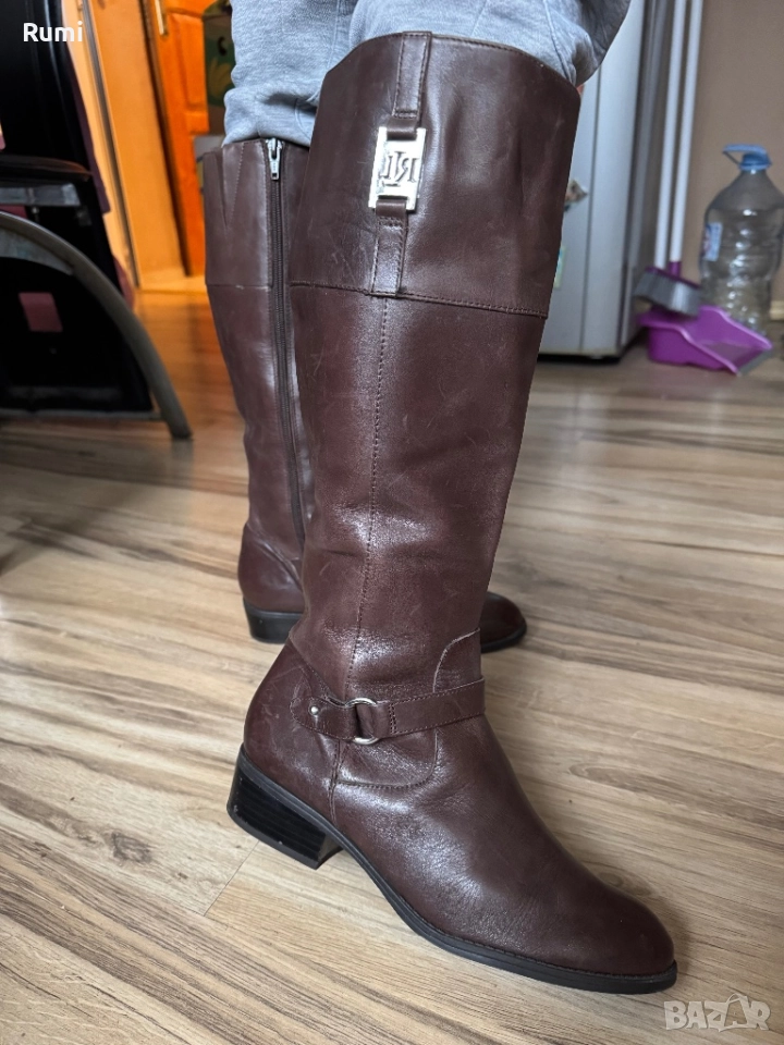 Дамски бутикови ботуши естествена кожа  Ralph Lauren! 38,5 н, снимка 1