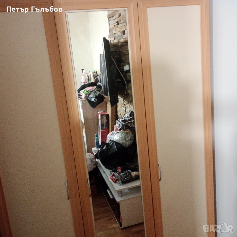 Трикрилен гардероб , снимка 1