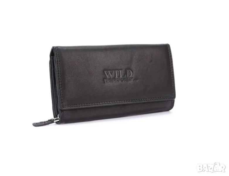 Дамски кожен портфейл Irisaa, винтидж портфейл, RFID защита, 21 слота за карти, снимка 1