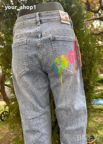 Mom fit дънки с ефектен заден джоб , снимка 1