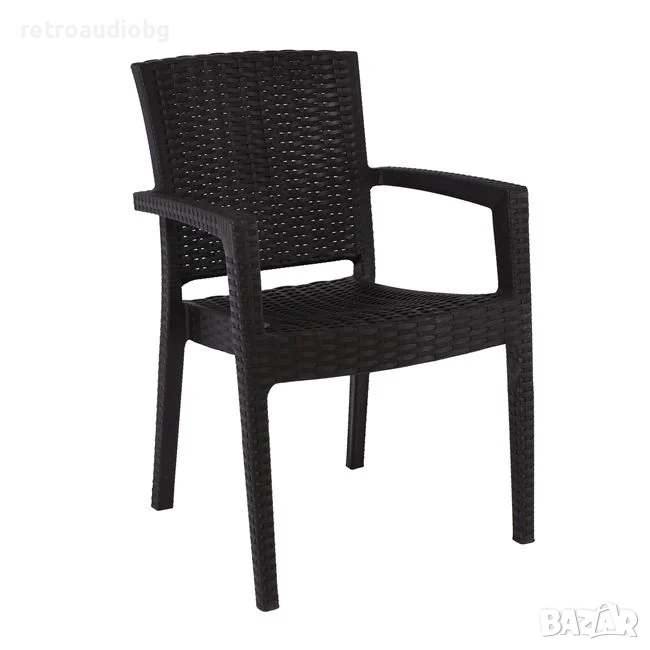 Градински стол LORA в тъмно кафяв цвят, снимка 1