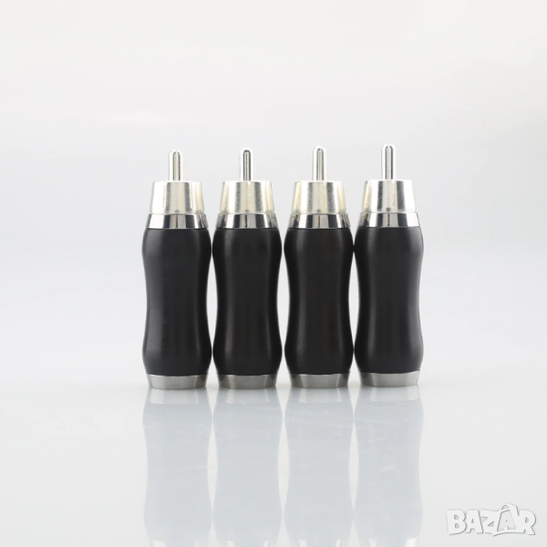 Audiocrast WR1102S посребрени RCA жакове/чинчове, 4 броя, снимка 1