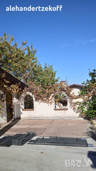 Шатра vidaXL, Плат, Таупе, 4 x 3 x 2.73 m, 32.63 kg за ремонт или части, снимка 1